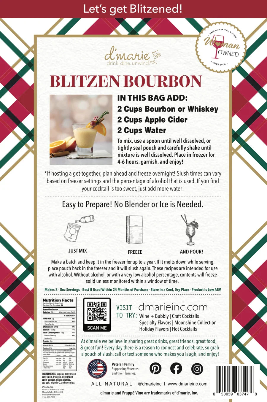 D'Marie Blitzened Bourban Drink Mix
