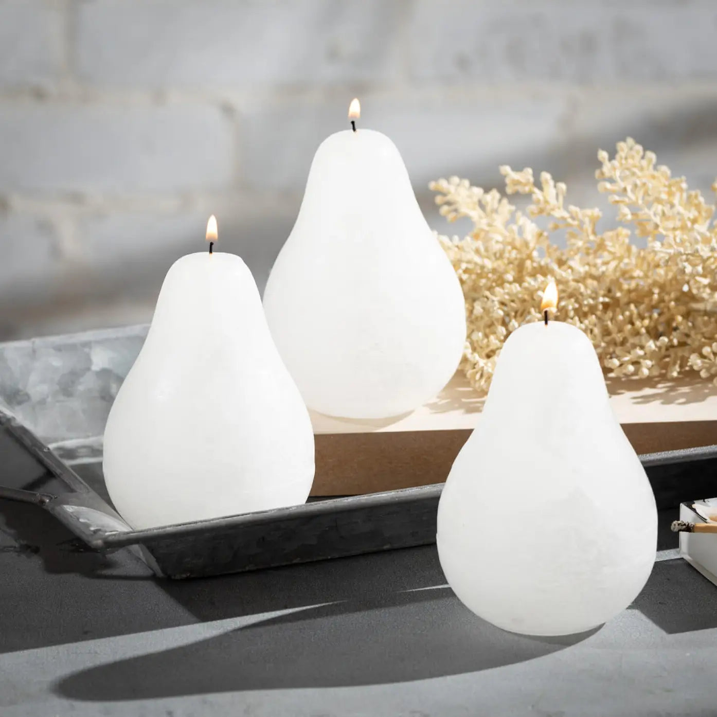 Pear Candle ~ 3 Colors to Choose From