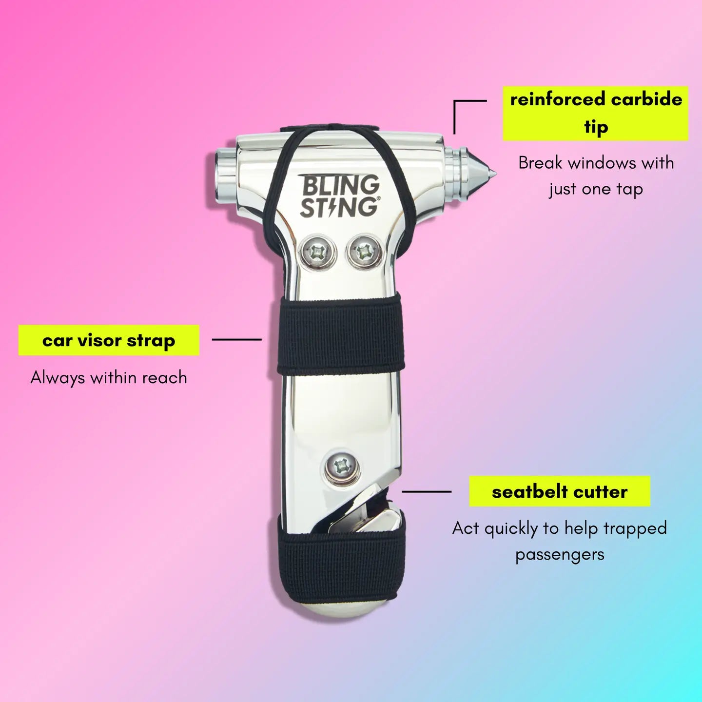Blingsting Emergency Escape Hammers
