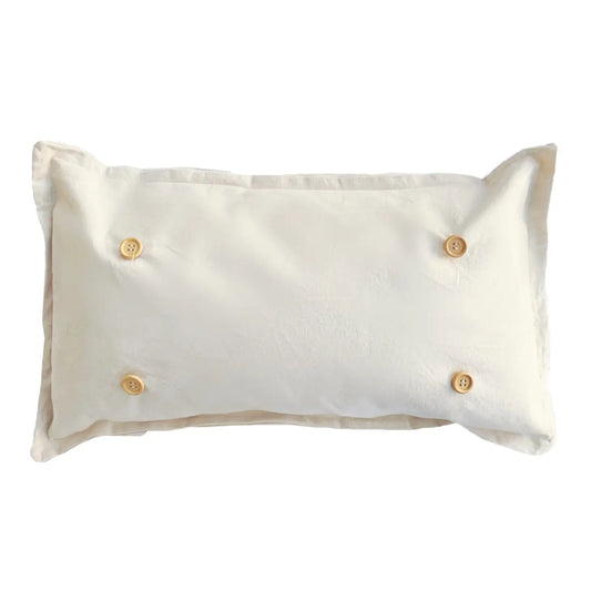 Natural Cream Pillow with Insert and Welcome Panel