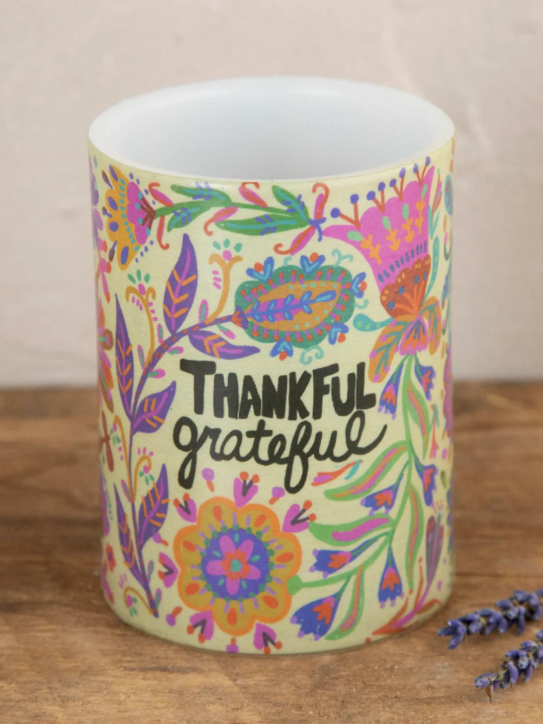 Flameless Candle - Thankful Grateful