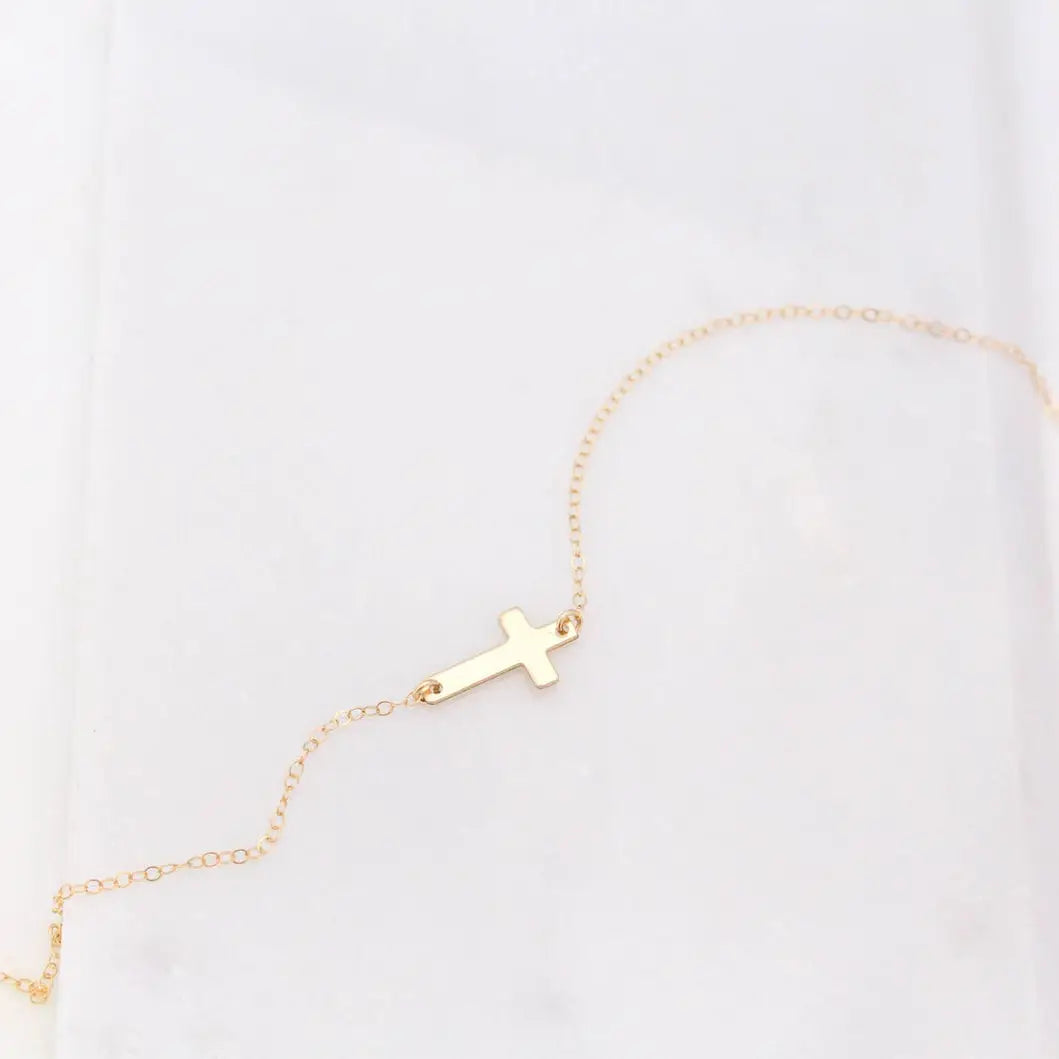 Horizontal Cross Necklace