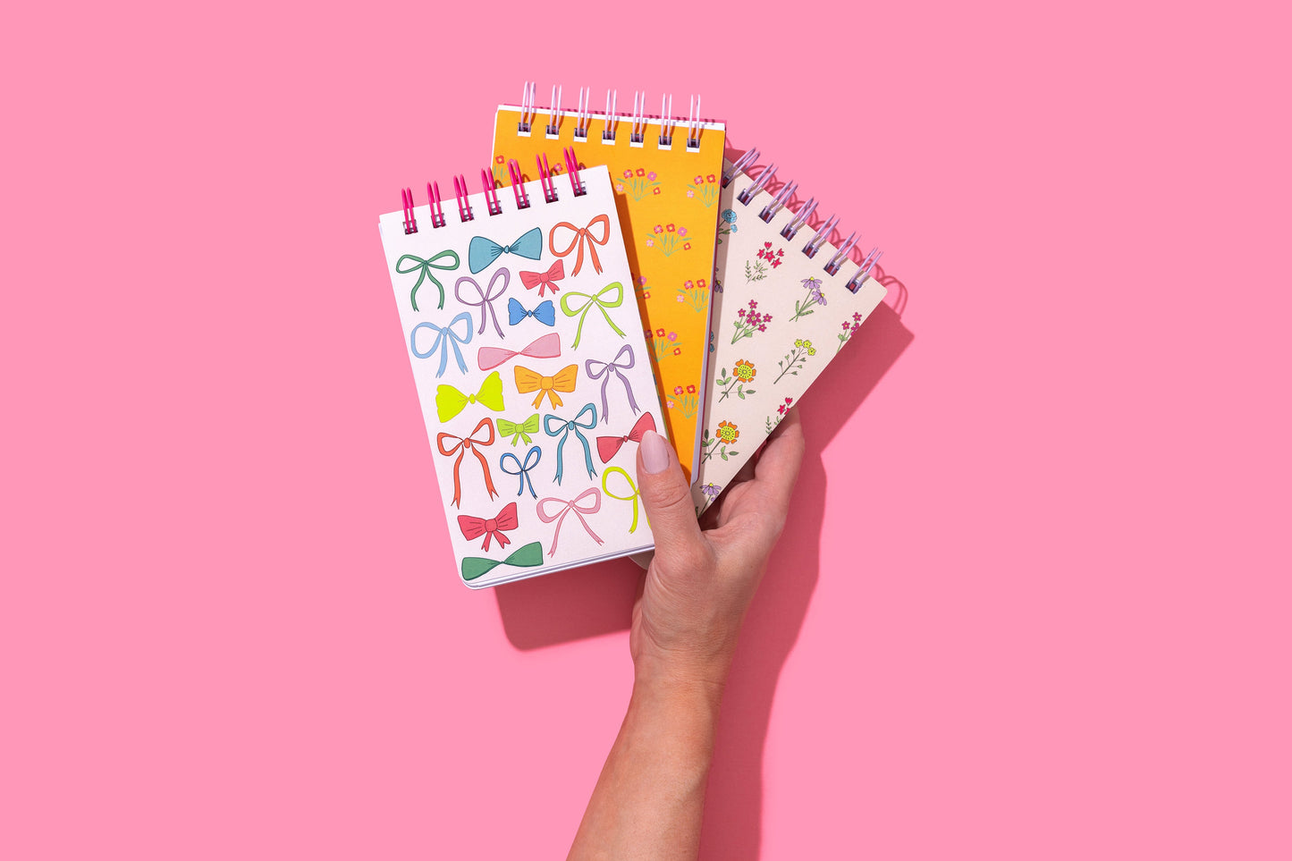 Orange Bouquets Spiral Top Notebook