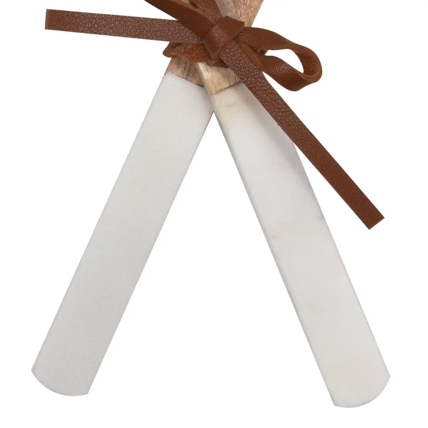 Serving Utensils with Marble Handles ~ Set of 2
