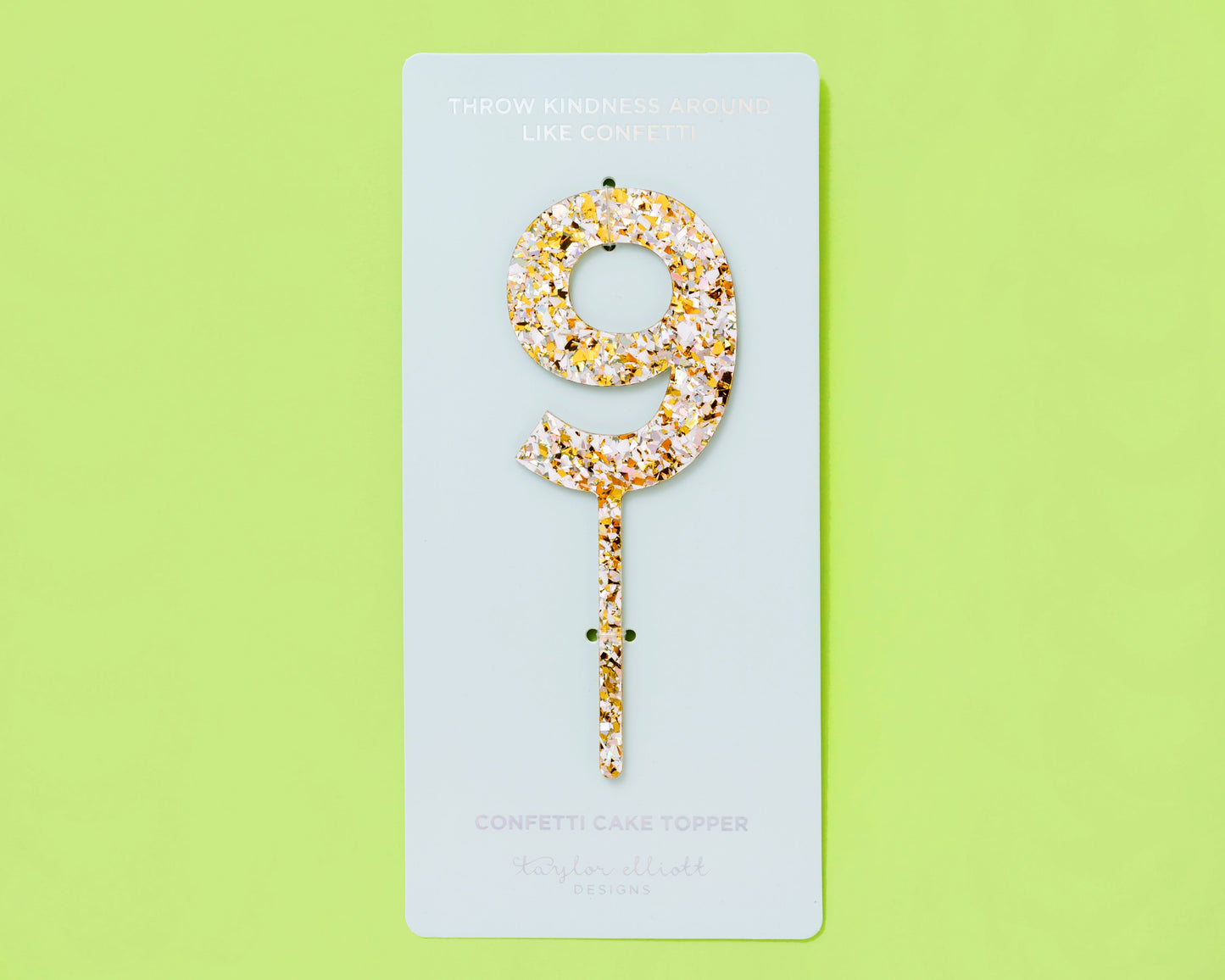 Pearl Confetti Cake Topper Numbers (0-9)