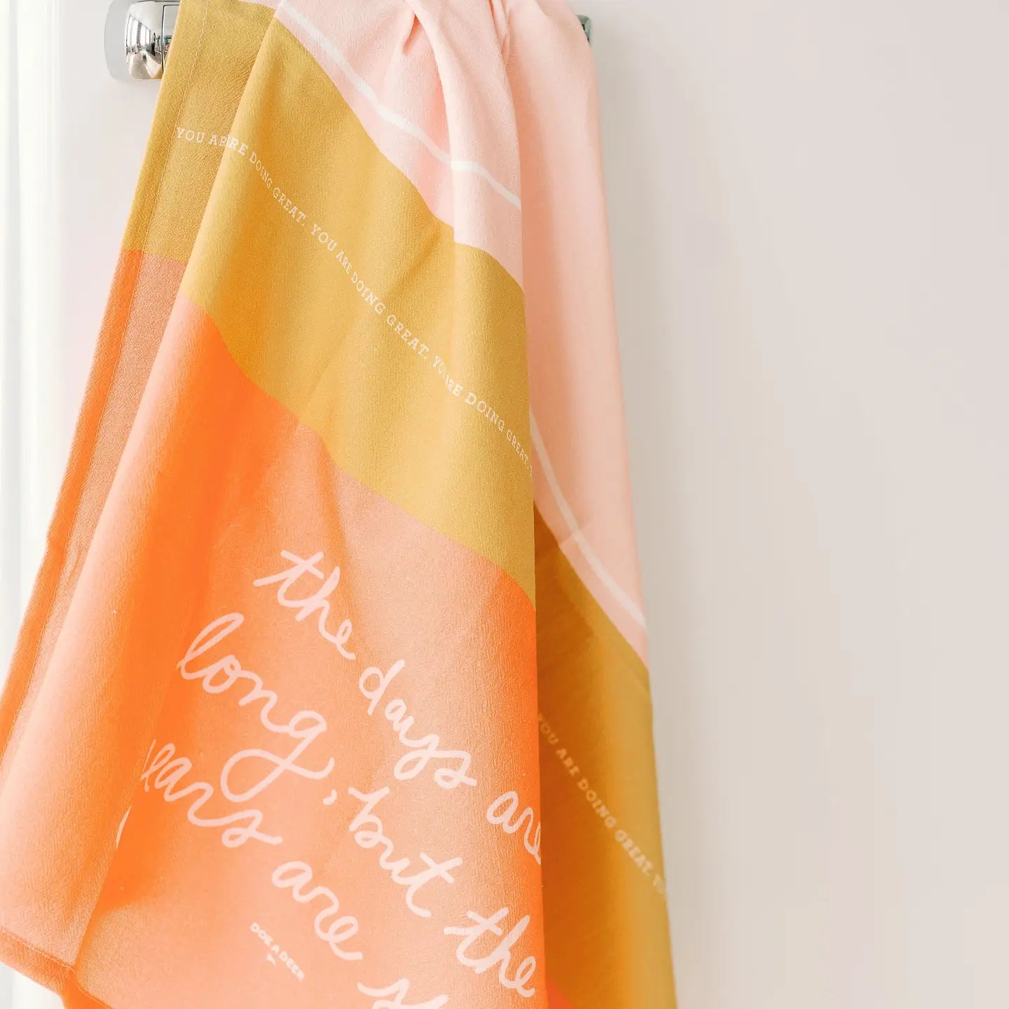 The Days Are Long Full Pattern Tea Towel
