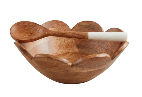 Scallop Bowl and Spoon Set