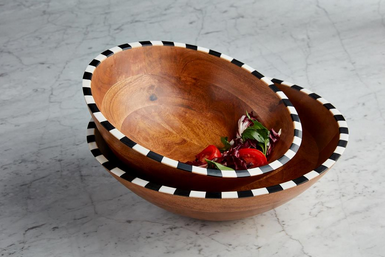 Checked Trim Bowl ~ 2 Sizes to Choose From