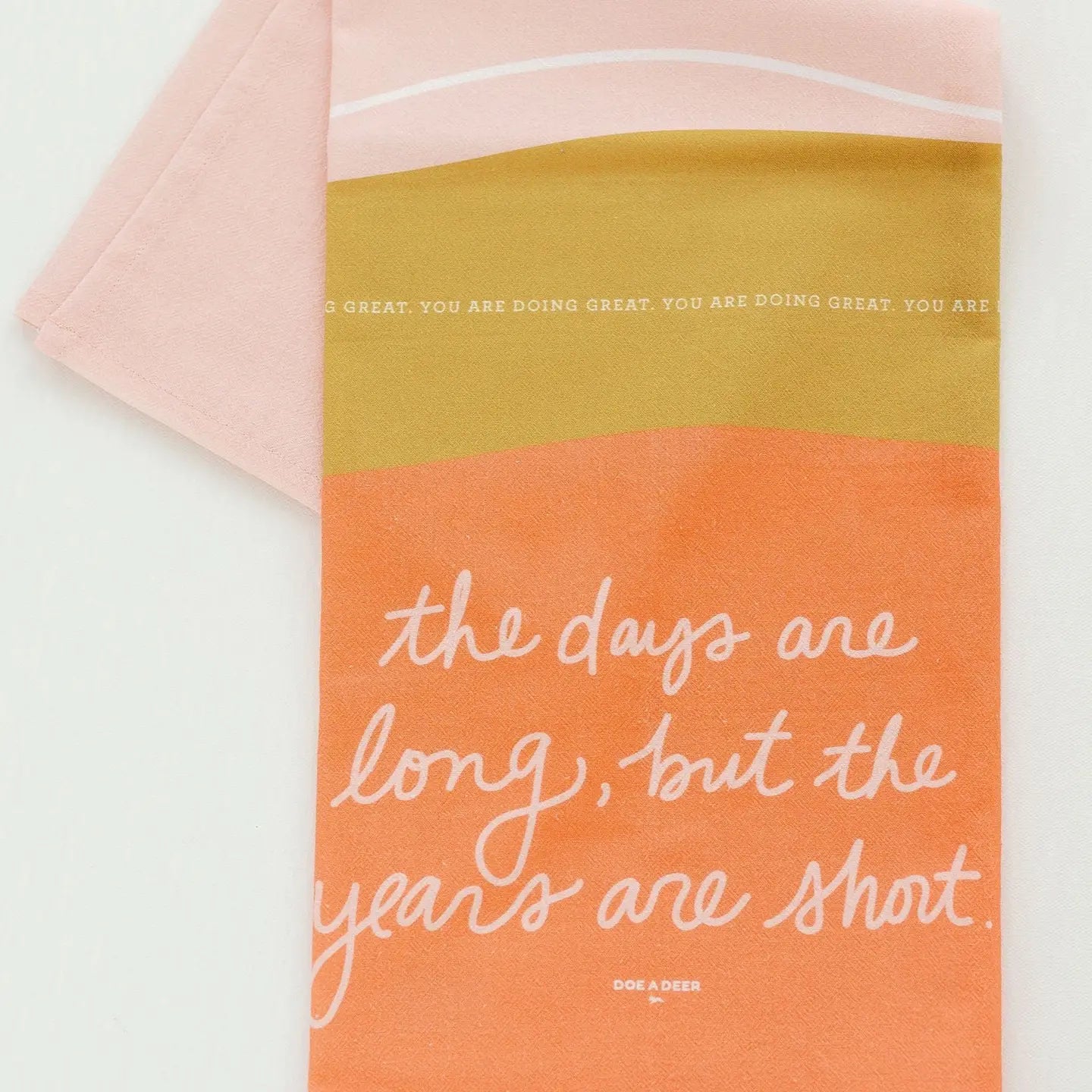 The Days Are Long Full Pattern Tea Towel