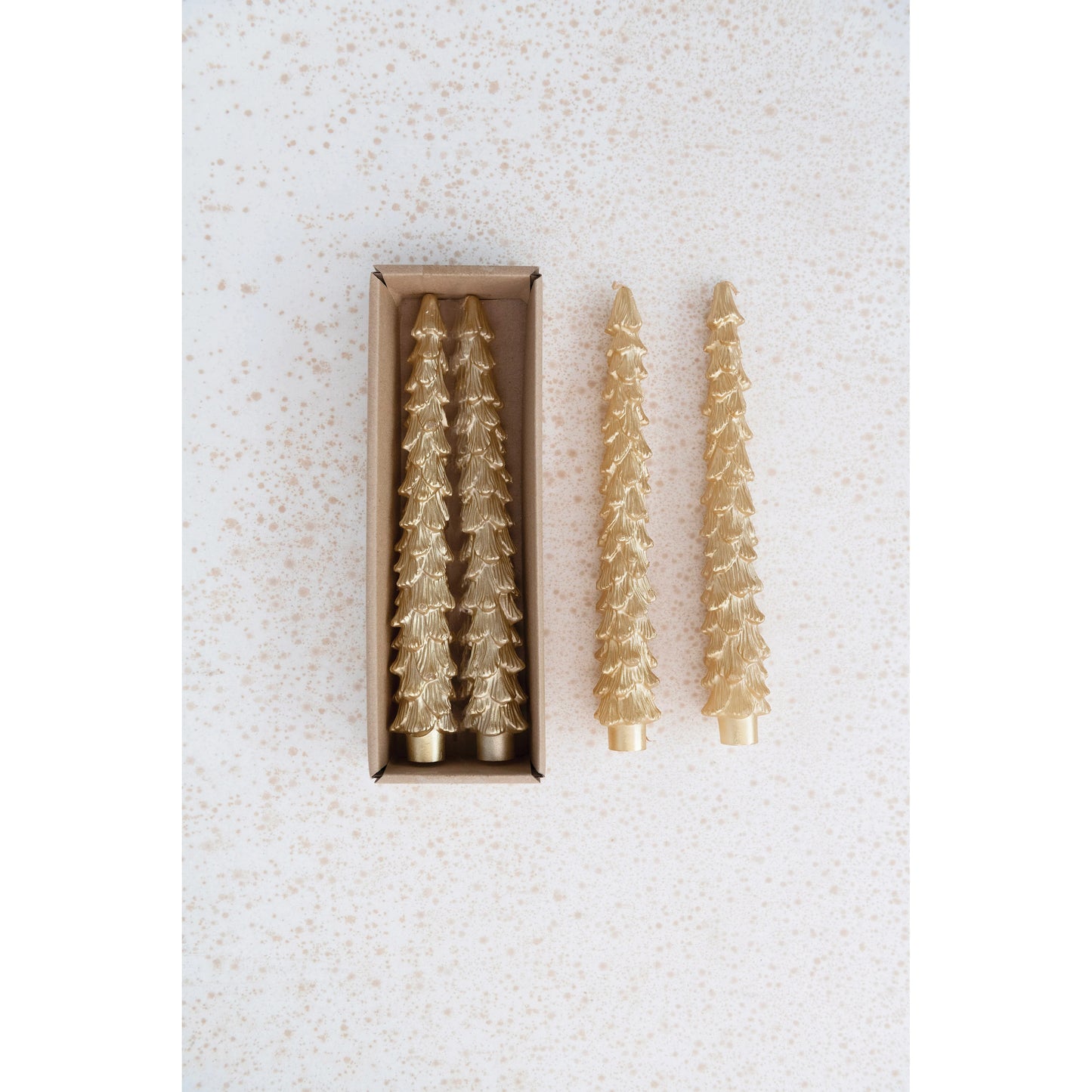 Unscented Tree Shaped Taper Candes in Box ~ 3 Colors to Choose From