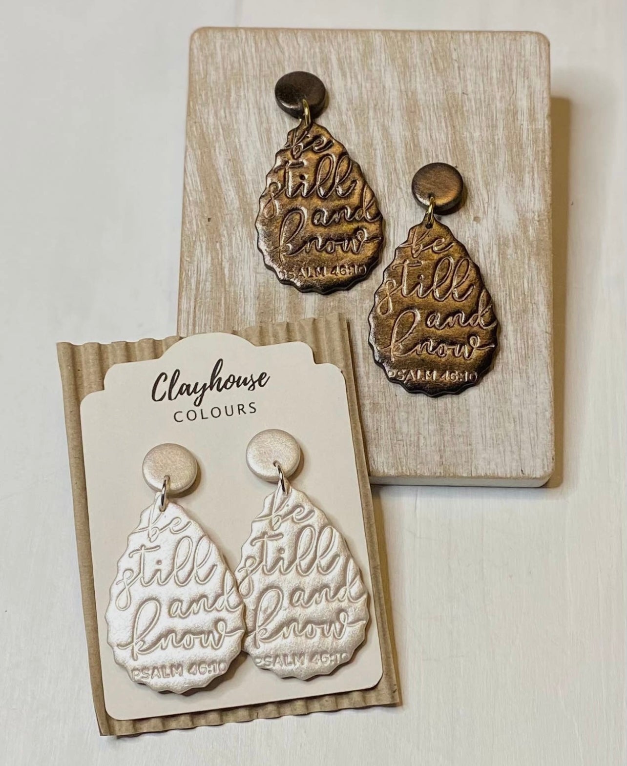Psalm 46:10 Dangle Earrings