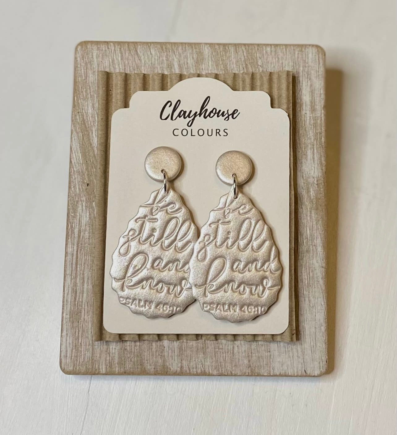 Psalm 46:10 Dangle Earrings