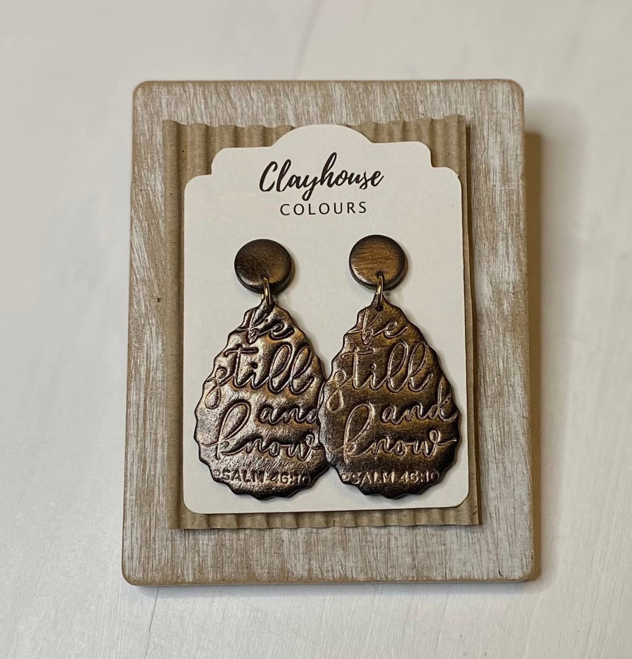 Psalm 46:10 Dangle Earrings