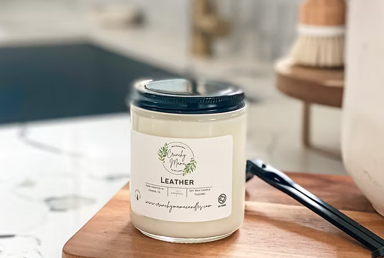 Leather 7oz Candle
