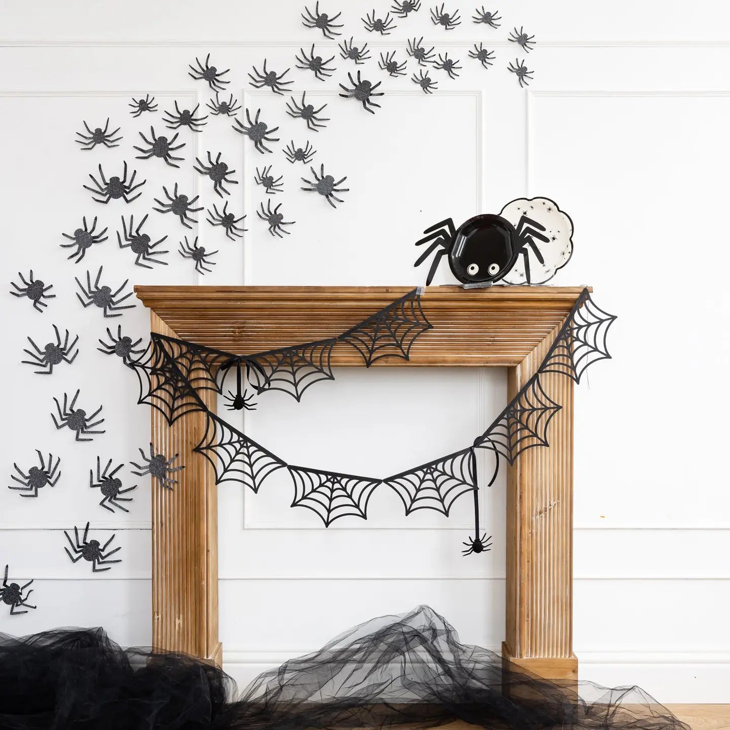 Glittered Wall Décor Spiders