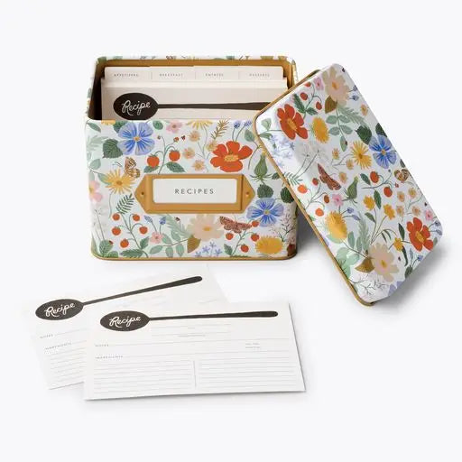 Strawberry Fields Tin Recipe Box
