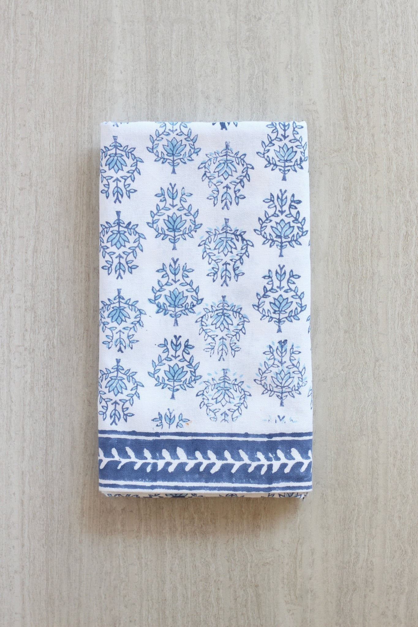 Table Runner - Lotus, Uniform Blue & Navy