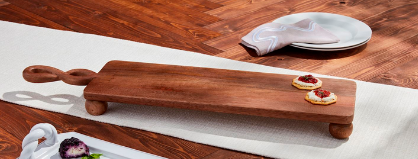 Twisted Handle Footed Board