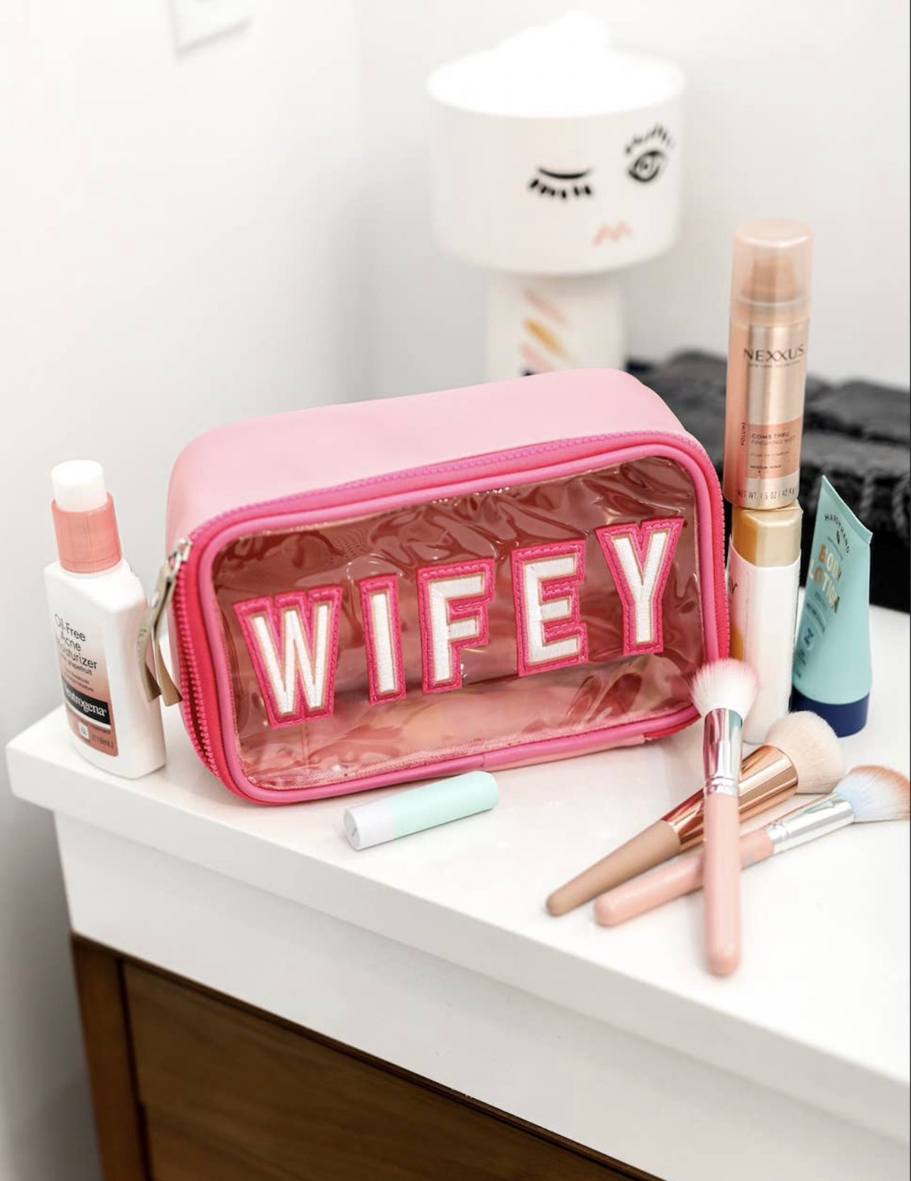 Oversized Wifey Cosmetic Bag