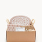 Bread Warmer & Basket Gift Set with Tea Towel - Flower