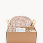 Bread Warmer & Basket Gift Set with Tea Towel - Lovebird Oval