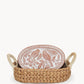Bread Warmer & Basket - Lovebirds Oval