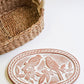 Bread Warmer & Basket - Lovebirds Oval