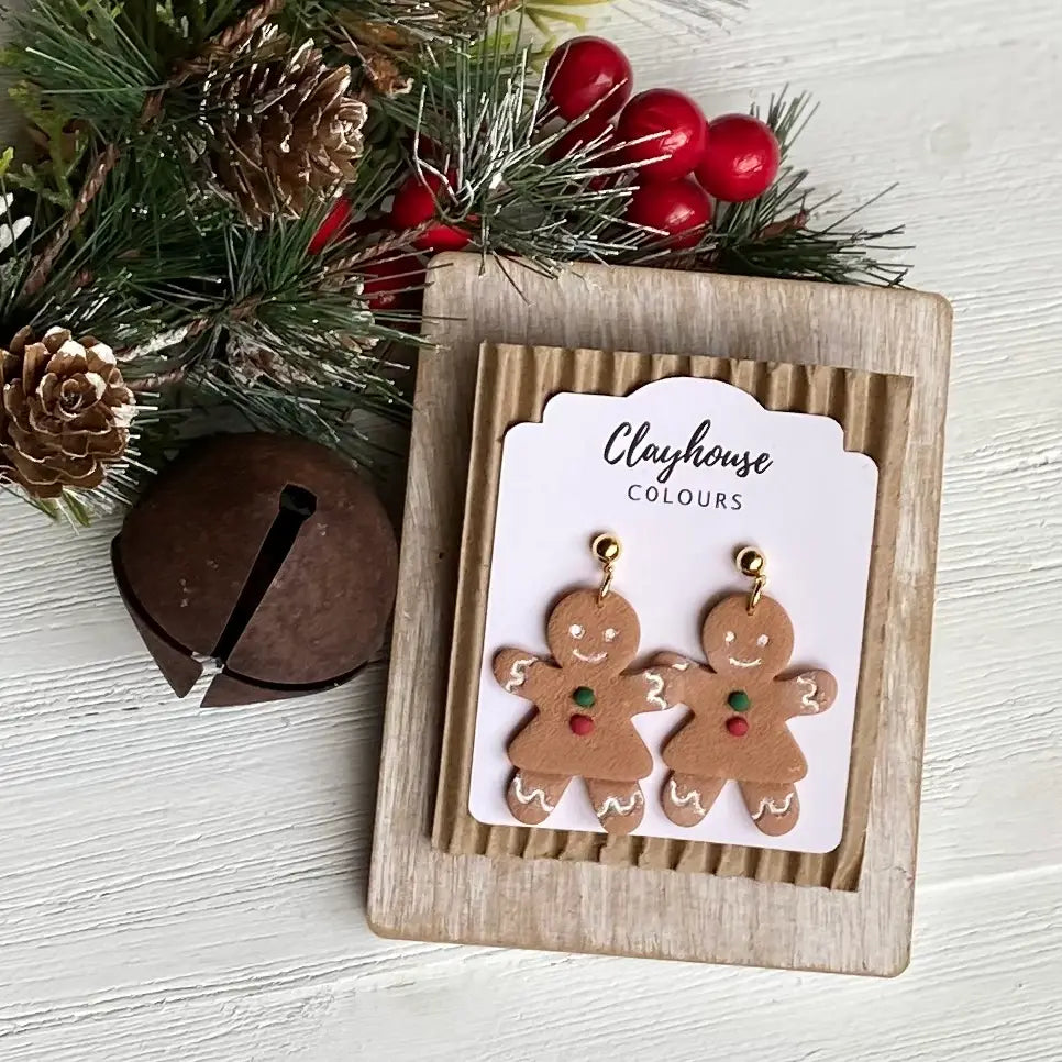 gingerbread girl earrings