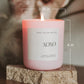 Happy Birthday Soy Candle - Pink Matte Jar - 15 oz (Vanilla Buttercream)