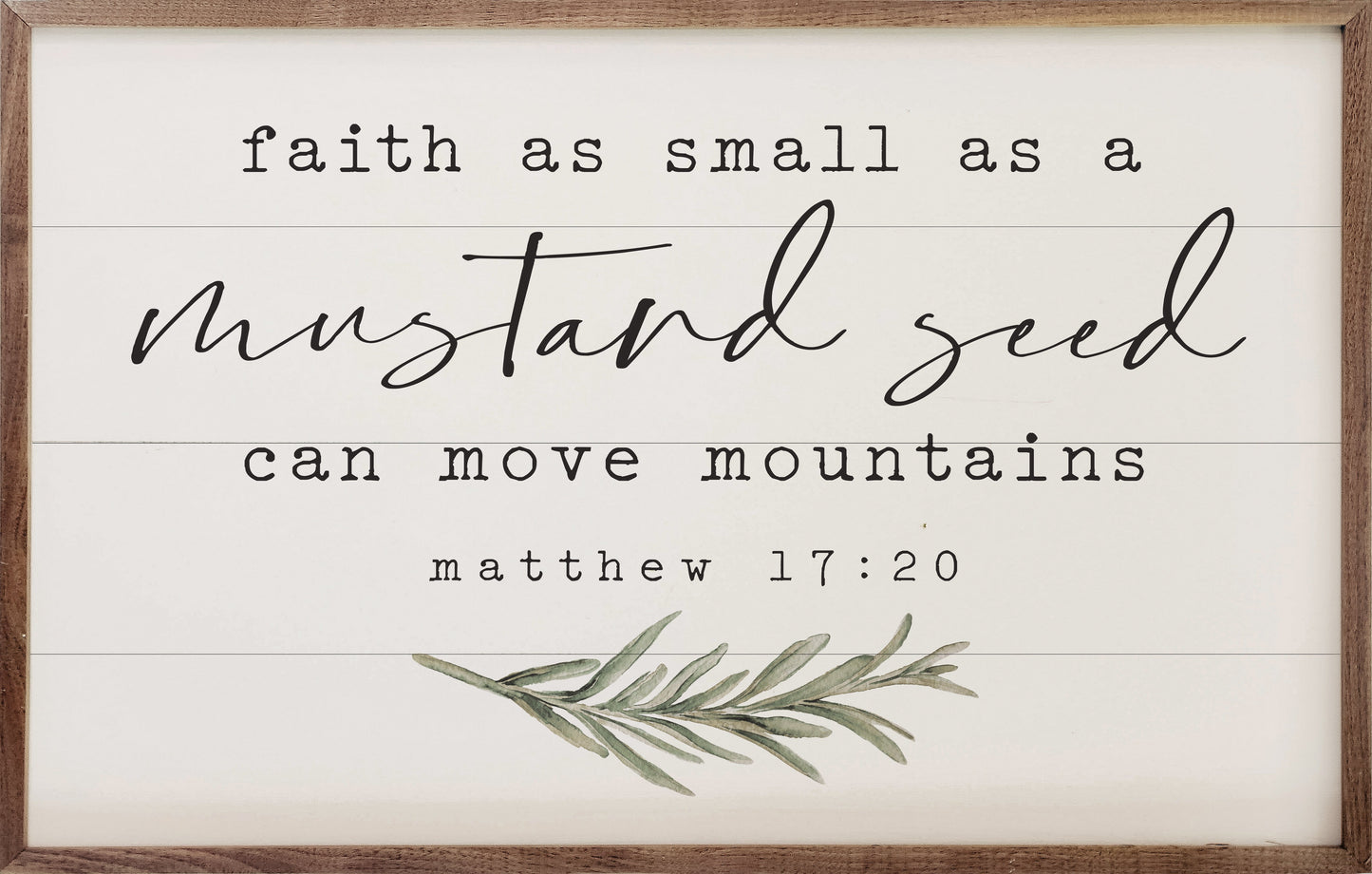 Mustard Seed Greenery Matthew 17:20