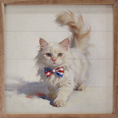Patriotic Pets White Cat