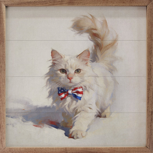 Patriotic Pets White Cat