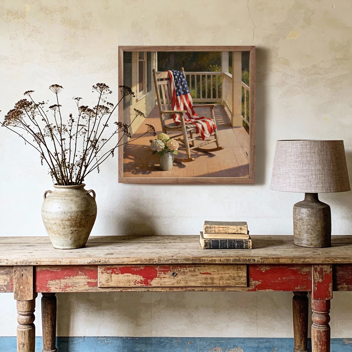 Patriotic Porch Rocking Chair