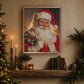 Santa Claus Holding Mistletoe