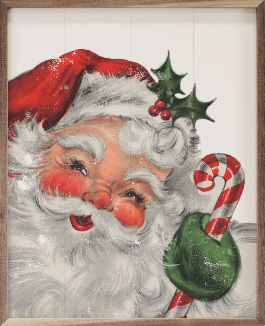 Santa With Candy Cane