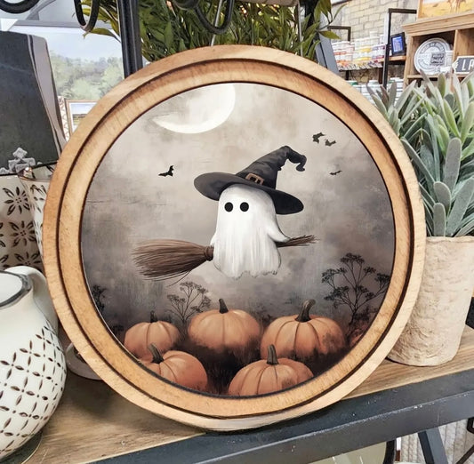 8" Round Ghostie Art