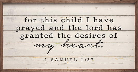 For This Child 1 Samuel 1 27 Whitewash