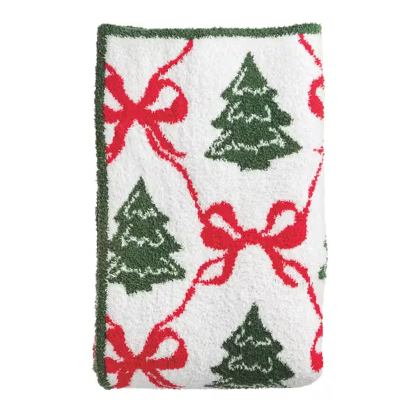Christmas Tree Chenille Blanket