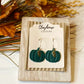 Pumpkin Hoops with Gold Leaf Earrings ~ 4 Styles