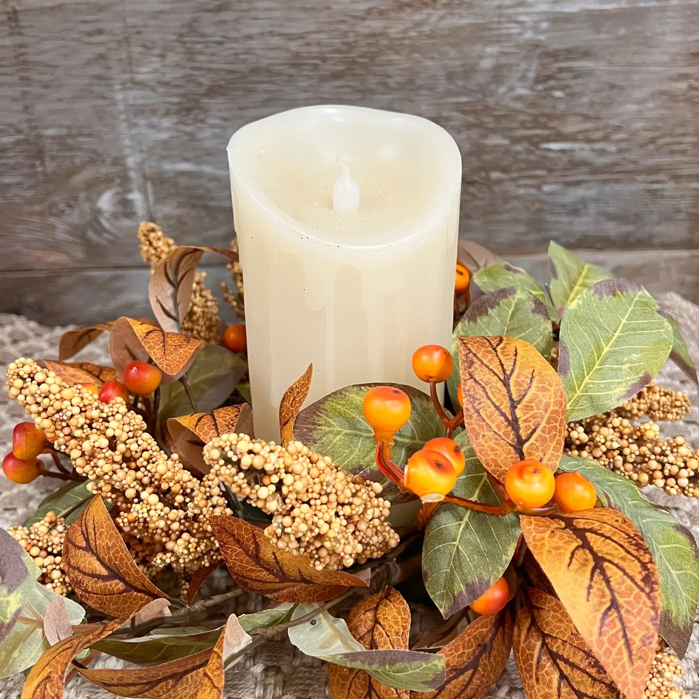 Fall Berries Candle Ring