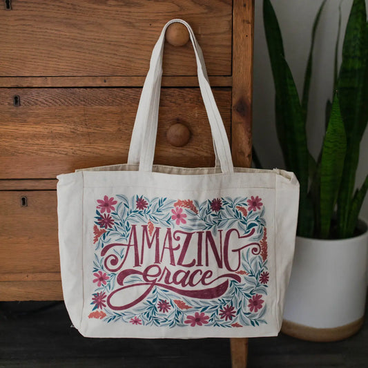 Amazon Grace Floral Tote