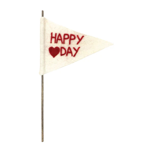 Happy Heart Felt Flag