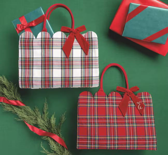 Tartan Scallop Tote