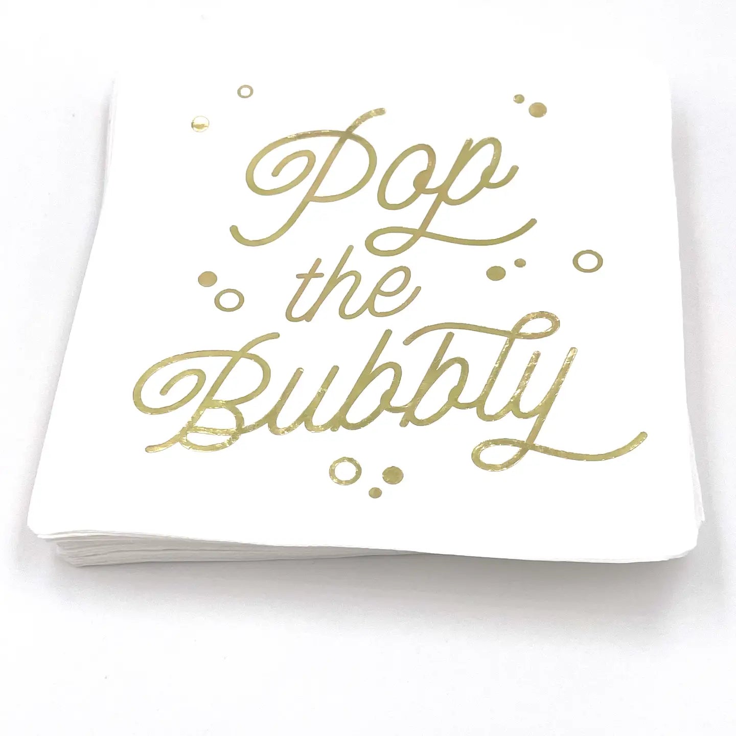 Funny Cocktail Napkins | Pop the Bubbly - Foil - 20ct