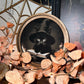 8" Round Halloween Cat Art