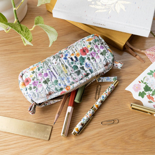 BOTANIST | Cotton Quilted Pencil Pouch