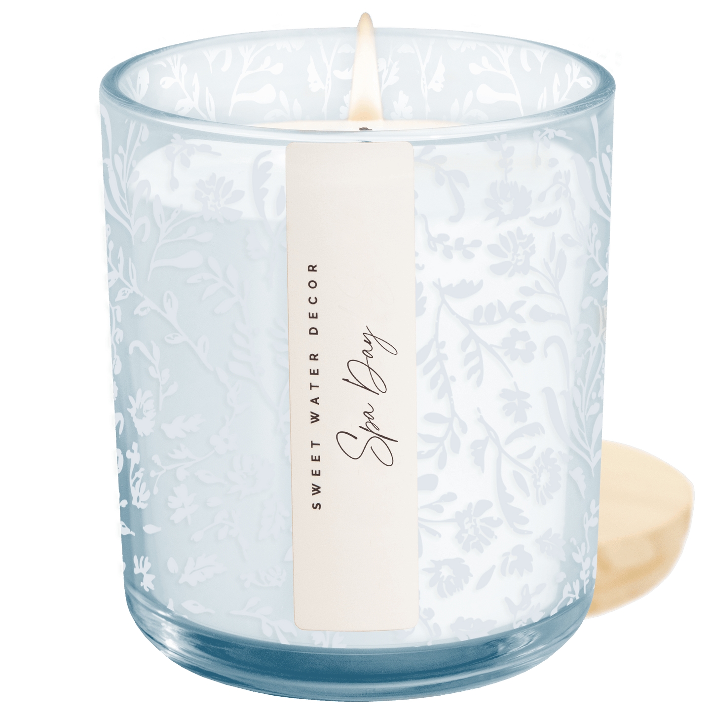 Spa Day Soy Candle - Blue Tinted Glass Jar - 12 oz