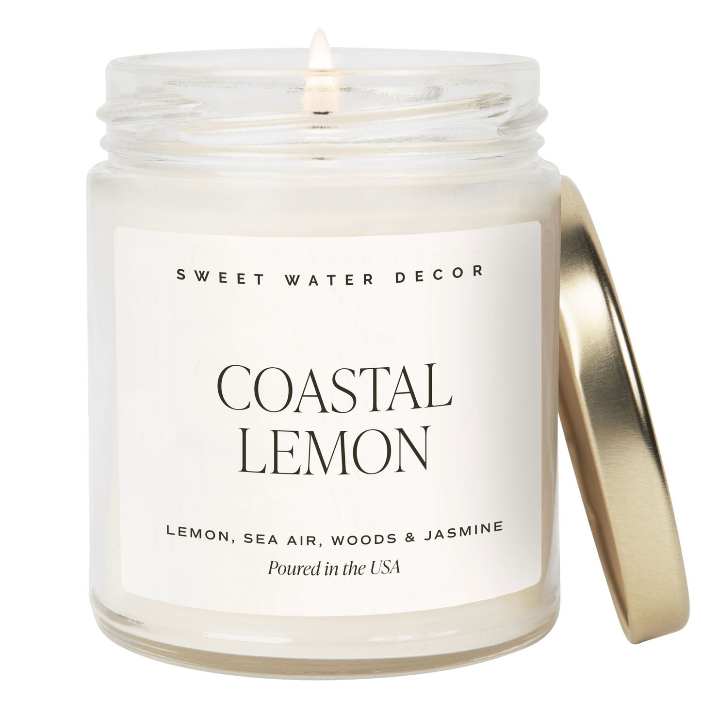 Coastal Lemon Soy Candle - Clear Jar - 9 oz