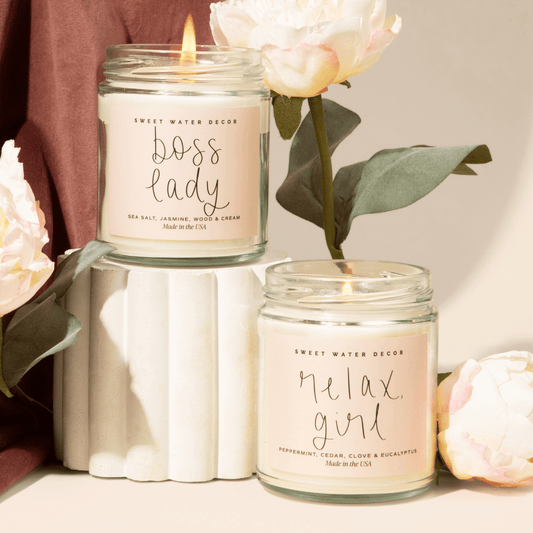 Boss Lady Soy Candle - Clear Jar - 9 oz (Spa Day)