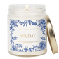 Spa Day Soy Patterned Candle - Clear Jar - 9 oz